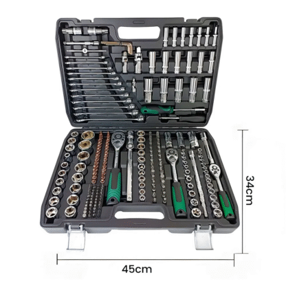 Tööriistakohver 216-osaline padrunvõtmete komplekt (1/4", 3/8", 1/2")
