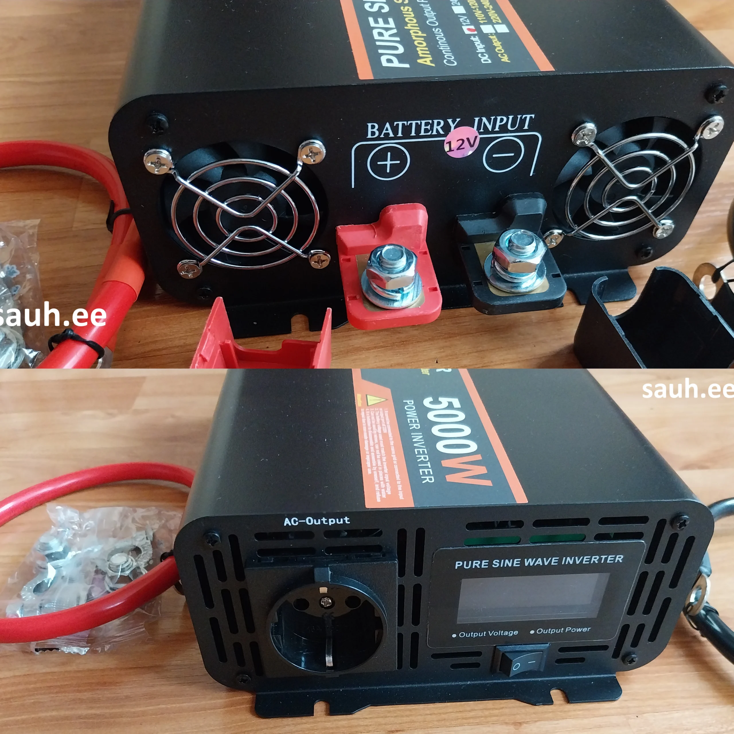 5000W Puhas Siinuslaine Inverter – 12V/24V DC → 220V AC - Image 3