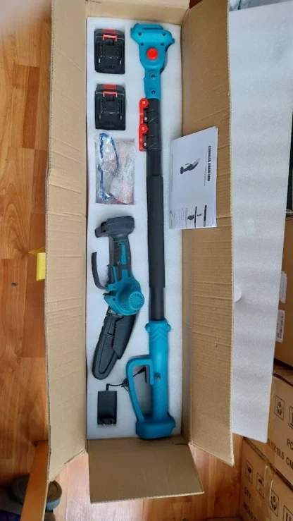 Komplekt akudega, Akukettsaag 20cm ja Teleskoopvarrega (Ei ühildu Makita akudega) - Image 6